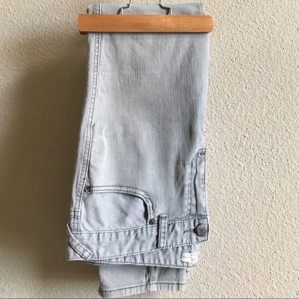 Free People Grey Mid-Waisted Skinny Jean